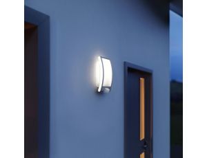 Lampa elewacyjna z czujnikiem ruchu i zmierzchu Steinel L 22 S PIR max.60W E27 IP44 IK03 230V antracyt / stal nierdzewna - image 2