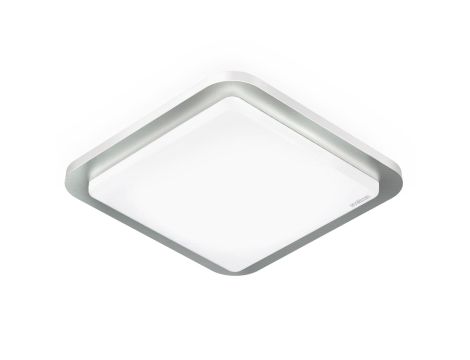 Oprawa z czujnikem ruchu i zmierzchu RS D2 S HF 8,8W LED 886lm 3000K IP20 IK03 230V srebrna/ tworzywo sztuczne / kwadrat