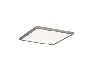 Plafoniera AREO LED 11W 770lm 3000K 180x180mm 230V satynowy nikiel / tworzywo sztuczne