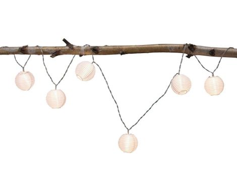 Łańcuch świetlny na baterie IP44 3,6m 7x1lm 3000K USB biały / tworzywo sztuczne - 3