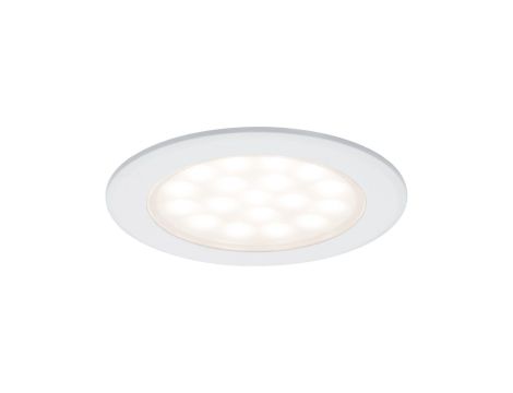 Oprawa meblowa wpuszczana punktowa LED 2x2.5W 2x180lm 65mm 3000K 230/12V biały matowy / aluminium / tworzywo sztuczne