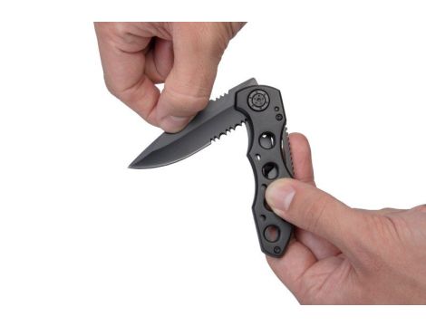 Nóż z ostrzem ząbkowanym, składany, Wolfcraft