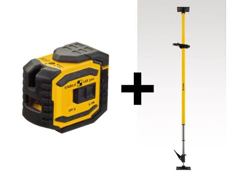 Laser krzyżowo-pionujący Stabila LAX 300 + LT 30, zestaw 5 częściowy