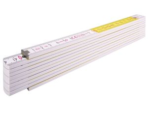 Miara składana 2m STABILA 417 buk, biało-żółta, sekcji 10