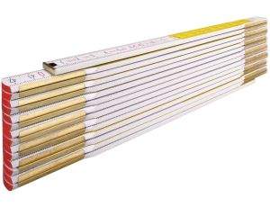 Miara składana 3m STABILA 617/11 buk, biało-żółta, sekcji 15