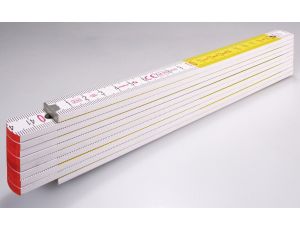 Miara składana 2m STABILA 717 buk, biało-żółta, sekcji 10