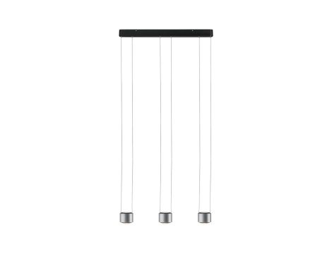 Lampa wisząca ALDAN LED DIM 3x9W 3X450lm 2700K 230V czarny / szczotkowane aluminium