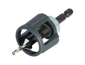 Nawiertak z fazownikiem i ogranicznikiem głębokości wiercenia, trzpień 6-kątny. Wolfcraft