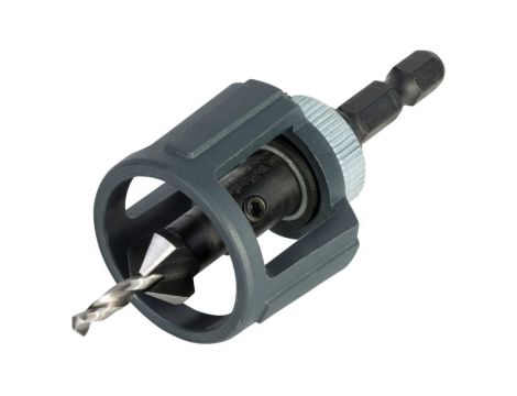 Nawiertak z fazownikiem i ogranicznikiem głębokości wiercenia, trzpień 6-kątny. Wolfcraft