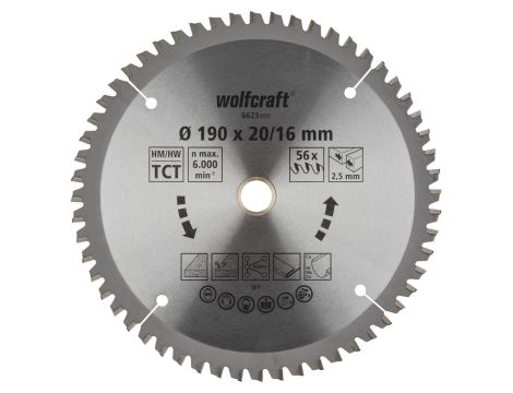 Tarcza HM do pilarek ręcznych Wolfcraft Fi 190