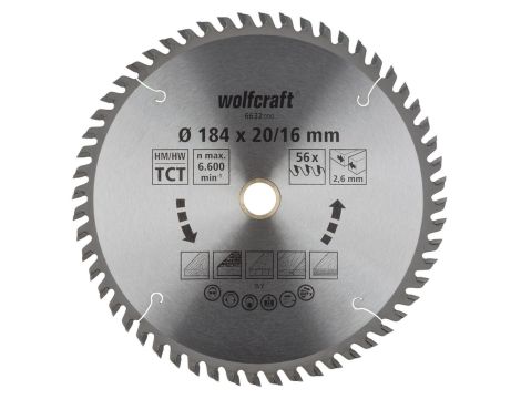 Tarcza HM do pilarek ręcznych Wolfcraft Fi 184 ( seria pomarańczowa)