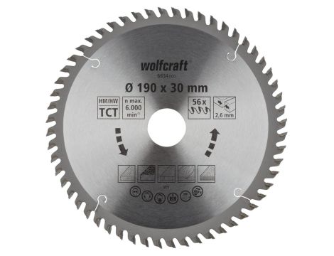 Tarcza HM do pilarek ręcznych Wolfcraft Fi 190x30 ( seria pomarańczowa)