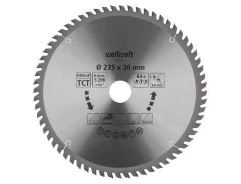 Tarcza HM do pilarek ręcznych Wolfcraft Fi 235 ( seria pomarańczowa)