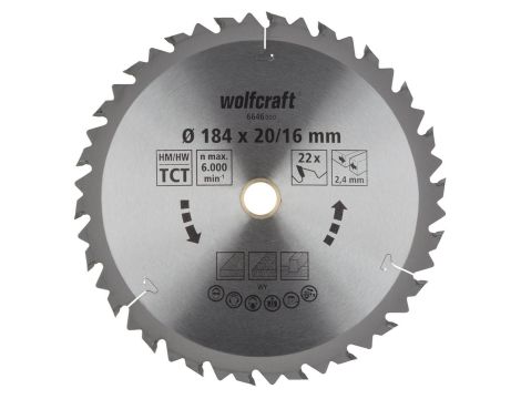 Tarcza HM do pilarek ręcznych Wolfcraft Fi 184 seria brązowa