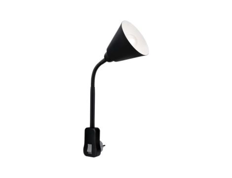 Lampa wtyczkowa JANUS elastyczne ramię E14 max. 20W 230V do kontaktu czarny / metal / tworzywo sztuczne - 2