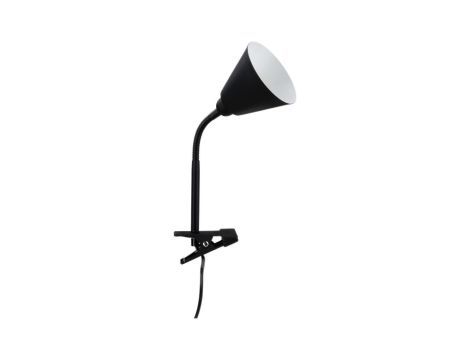Lampa z klipsem VITIS E14 max. 20W elastyczne ramię +przełącznik 230V czarny / metal / tworzywo sztuczne