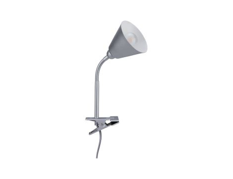 Lampa z klipsem VITIS E14 max. 20W elastyczne ramię +przełącznik 230V szary / metal / tworzywo sztuczne - 3
