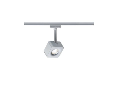 URail System Spot Cube 1x8W ściemniana Chrom 230V Metal/Tworzywo sztuczne