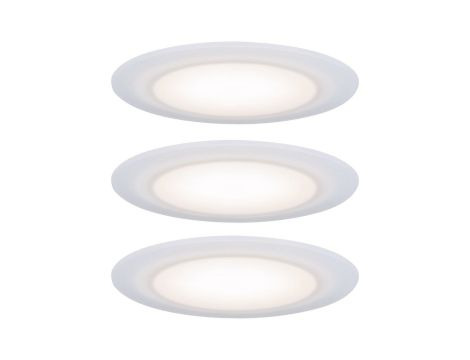 Premium zestaw opraw wbudowanych Suon ściemniana IP44 3x6,5W 230V 2700K Satynowany