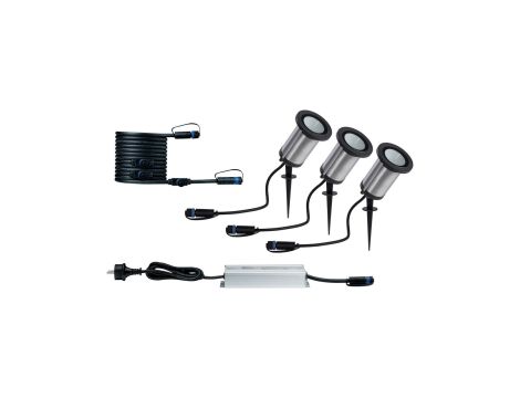 Reflektor ogrodowy Plug & Shine CLASSIC zestaw kompletny 3X5W DIM 3000K IP65 24V antracyt / metal