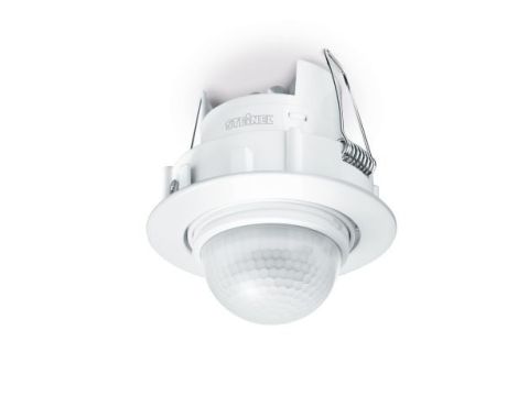 Czujnik ruchu i obecności, zmierzchu  Steinel ISD360 ECO 1000W  ze stykiem bezpotencjałowym podtynkowy z łapkami IP20 okrągły biały