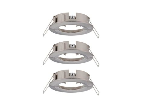 Zestaw opraw do wbudowania stała Choose max.3x10W ściemnialna 78mm IP44 230V szczotkowane żelazo / aluminium