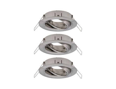 Zestaw opraw do wbudowania Choose max.3x10W wychylne ściemnialna 84mm IP23 230V szczotkowane żelazo / aluminium