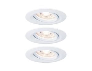 Oprawa do wbudowania NOVA COIN LED Mini wychylna zestaw 3x4W 310lm 65mm 2700K IP23 230V biały mat