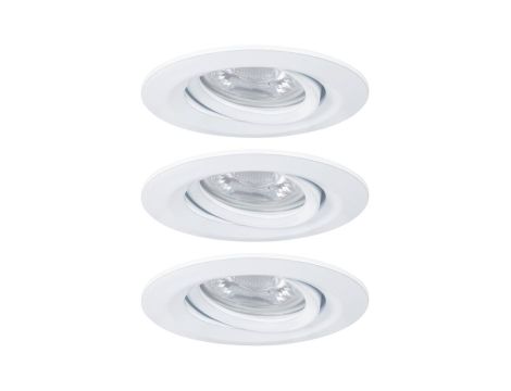 Oprawa do wbudowania NOVA COIN LED Mini wychylna zestaw 3x4W 310lm 65mm 2700K IP23 230V biały mat - 2