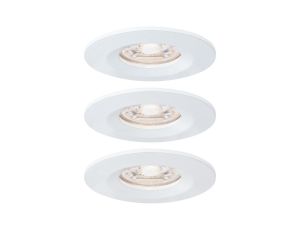 Oprawa do wbudowania NOVA COIN LED Mini stała zestaw 3x4W 310lm 65mm 2700K IP44 230V biały mat