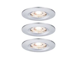 Oprawa do wbudowania NOVA COIN LED Mini stała zestaw 3x4W 310lm 65mm 2700K IP44 230V chrom mat