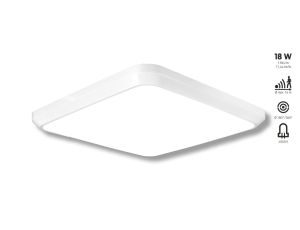 Plafoniera QUADLIGHT LED 18W kwadrat 250X250 1394lm IP20 4000K czujnik ruchu i zmierzchu 230V biały / tworzywo sztuczne - image 2