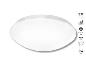 Plafoniera STARLIGHT LED 17W okrągła 260mm 1574lm IP44 4000K czujnik ruchu i zmierzchu 230V biały / tworzywo sztuczne