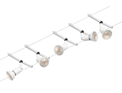 System linkowy zestaw Salt max5x10W GU5,3 Biały mat/Chrom 12V DC 60VA twszt/metal