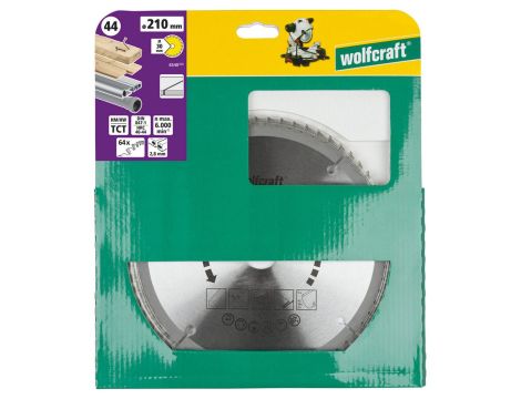 Piła tarczowa do ukośnic  210x30/20x2,8 mm HM Wolfcraft - 2