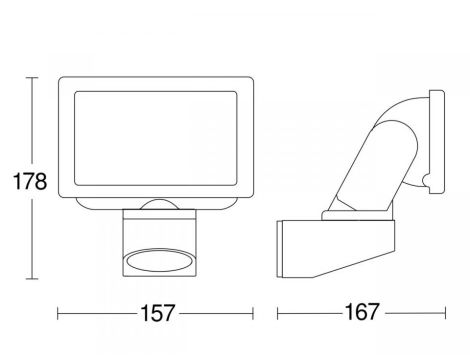 Naświetlacz bez czujnika Steinel LS 150 LED 13,7W 4000K 1375lm IP44 IK03 230V czarny / aluminium - 2
