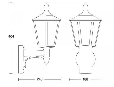 Oprawa elewacyjna STEINEL L15 max.60W E27 IP44 230V biała / tworzywo sztuczne - 2