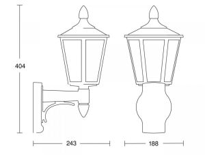 Oprawa elewacyjna STEINEL L15 max.60W E27 IP44 230V czarna / tworzywo sztuczne - image 2