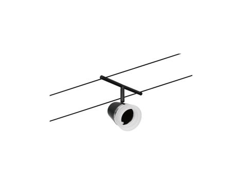 System linkowy DC Spot Cone max10W Cz mat/Chrom GU5,3 12V DC twszt/met