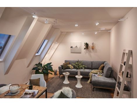 System linkowy DC Circle 5W Bia-mat /Chrom 230V/12V DC twszt 3000K - 3