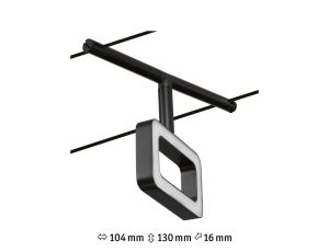 System linkowy DC Frame 4,8W Cz-mat /Chrom 230V/12V DC twszt 3000K