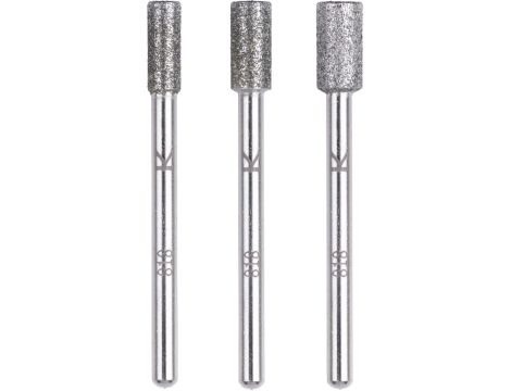 Zestaw ściernic diamentowych Wolfcraft - cylindryczny 3 częściowy.