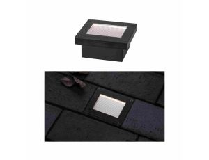 Oprawa wpuszczana DOMENIC LED solar 8lm 8x8cm 3000K IP67 czarny / tworzywo sztuczne
