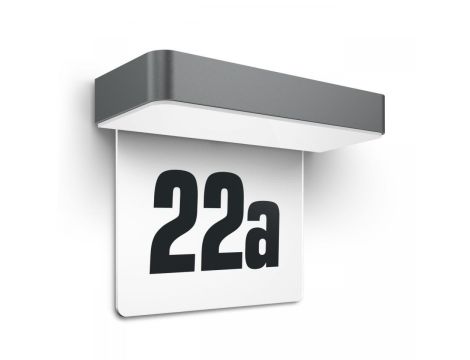 Oprawa numeryczna solarna z czujnikiem zmierzchu STEINEL Xsolar SOL-O HN 0,07,W 3000K IP44 IK03 antracyt / aluminium