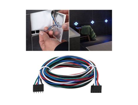 LumiTiles Cables Multi Colour 1x195cm 12V Czarny tworzywo sztuczne