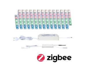 Taśma MaxLED 500 zest podst 5m Zigbee RGBW Protect Cover IP44 33W 24V 80VA srebrny / tworzywo sztuczne