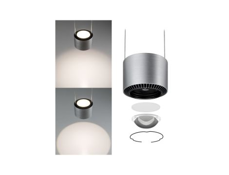 Lampa wisząca ALDAN LED II DIM 5W 820lm 2700K 230V czarny / szczotkowane aluminium