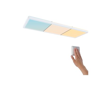 Plafoniera ATRIA SHINE LED Backlight DIM 22W 1800lm 580x200mm 3000/4000/6500K 230V biały matowy / tworzywo sztuczne