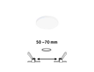 Panel podtynkowy VariFit LED Veluna Edge IP44 okrągły 90mm 500lm 4000K biały
