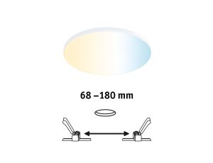 Panel podtynkowy Veluna VariFit Moon160mmTune SM Zigbee 15,5W biały 230V